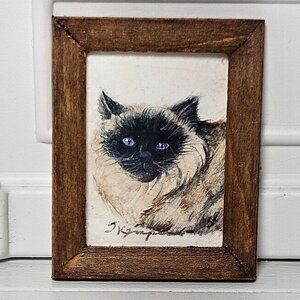 Miniature Cat Watercolor by Stephanie T. Kemper